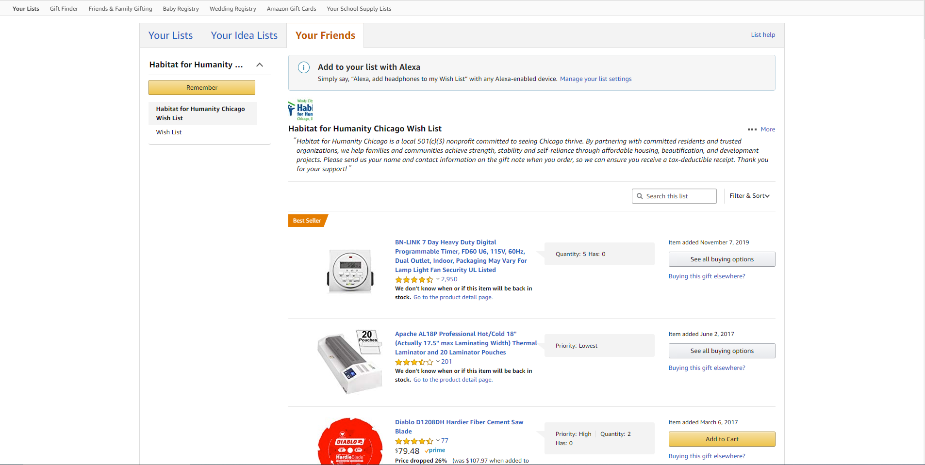 2019 HABITAT GIFT GUIDE Habitat for Humanity Chicago